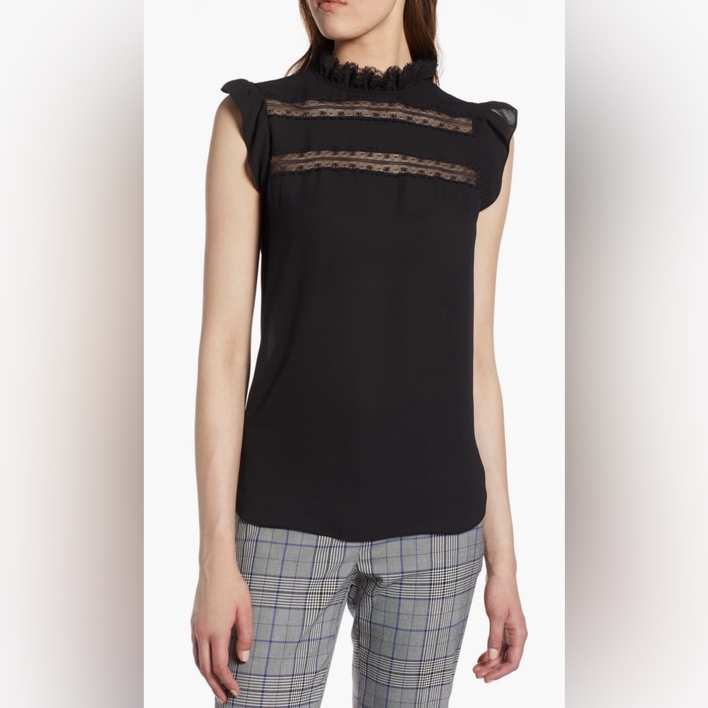 NWT Halogen black blouse Size XXL